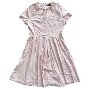 Gowntown Retro Rockabilly Coquette Swing Dress Sz XXL Pink Midi Fit & Flare 50s